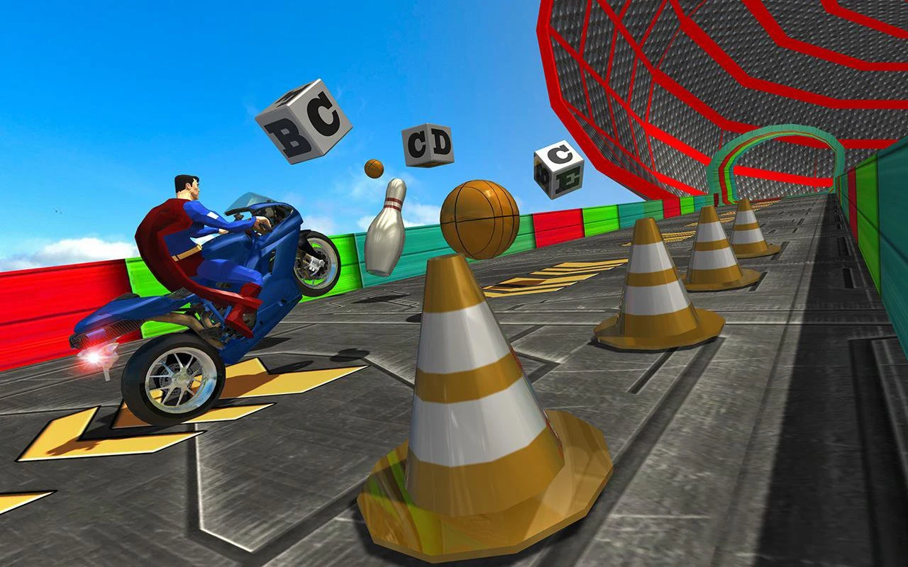 Super Heroes Downhill Stunts Racing screenshot